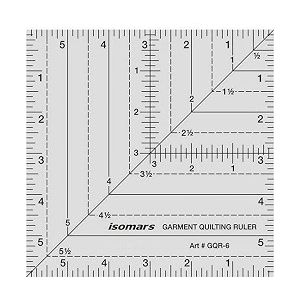 isomars 634 x 634 garment quilting ruler for cutting amp patchwork