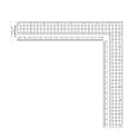 Isomars Grid L - Ruler 8" For Tailoring and General Purpose |Quilting Rulers for Fashion Designing