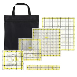 isomars quilting ruler set of 5 with storage bag clear acrylic