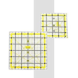 isomars square quilting ruler set of 2  45 x 45 amp 6 x 6 inch