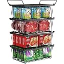 iSPECLE Freezer Organizer Bins - Storage Baskets for 5 Cu.Ft, 4 Pack