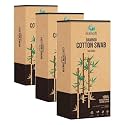 Isshah Double Tips Bamboo Cotton Swabs - 500 Count - FSC Certified (Pack of 3)