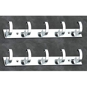 istar 5 pin bathroom cloth hooks hanger door wall bedroom bathroom robe hooks rail for hanging keysclothestowel steel hook silver pack of 2 aluminium