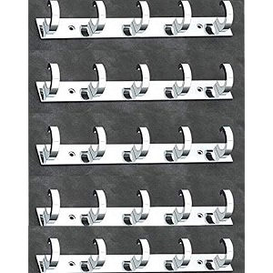 istar 5 pin bathroom cloth hooks hanger door wall bedroom bathroom robe hooks rail for hanging keysclothestowel steel hook silver pack of 5 aluminium