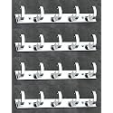 iSTAR 5 Pin Bathroom Cloth Hooks Hanger Bathroom Robe Hooks Rail for Hanging Keys,Clothes,Towel Steel Hook