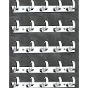 iSTAR 5 Pin Bathroom Cloth Hooks Hanger Door Wall Bedroom Bathroom Robe Hooks Rail for Hanging Keys,Clothes,Towel Steel Hook (Silver) (Pack of 5), Aluminium