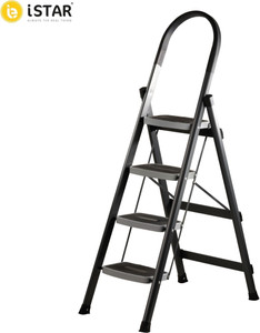 iSTAR Foldable 4-Step Steel Ladder with Hand