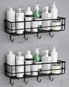 iSTAR Mounted Storage Organizer for bathroom/living Hall.. (pack of 2) Iron Wall Shelf (Number of Shelves - 1, Black)