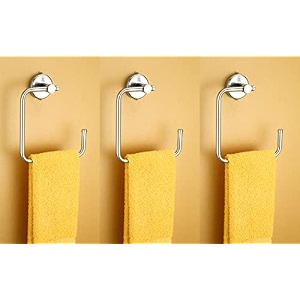 istar stainless steel 304 grade chrome finished half square shape towel ringnapkin holdertowel hanger pack of 3