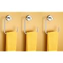 iSTAR Stainless Steel 304 Grade Chrome Finished Half Square Shape Towel Ring/Napkin Holder/Towel Hanger (Pack of 3)
