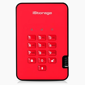 istorage 1tb diskashur2 mechanical hard disk usb30 red