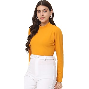 Istyle Can Solid HIgh Neck Full Sleeve