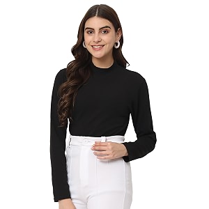Istyle Can Solid HIgh Neck Full Sleeve