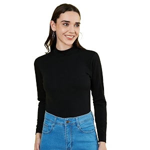 Istyle Can Solid HIgh Neck Full Sleeve