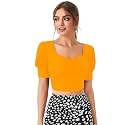 Istyle Can Sweetheart Neck Ruched Front Puff