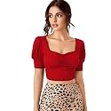 Istyle Can Sweetheart Neck Ruched Front Puff
