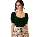 Istyle Can Sweetheart Neck Ruched Front Puff