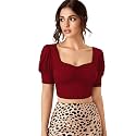 Istyle Can Sweetheart Neck Ruched Front Puff