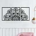 IT2M Wooden Pre-Laminated Mandala Wall Art for Home Décor Items | Wall Décor Items | Room Decoration Items for Bedroom| Wall Hanging Decoration | Home Décor Items For Wall | Gift Items | Set of 3