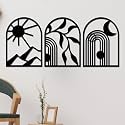 IT2M Wooden Pre-Laminated Bohemian Wall Art for Home Décor Items | Wall Décor Items | Room Decoration Items for Bedroom| Wall Hanging Decoration | Home Décor Items For Wall | Gift Items | Set of 3