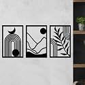 Wooden Pre-Laminated Boho Wall Art for Home Décor Items | Wall Décor Items | Room Decoration Items for Bedroom| Wall Hanging Decoration | Home Décor Items For Wall | Gift Items | Set of 3
