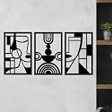 IT2M Wooden Pre-Laminated Human Face Wall Art for Home Décor Items | Wall Décor Items | Room Decoration Items for Bedroom| Wall Hanging Decoration | Home Décor Items For Wall | Gift Items | Set of 3