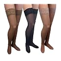ITA-MED Sheer Thigh Highs Compression (23,30 mmHg) H-80, Mixed, XX-Large, 3 Count