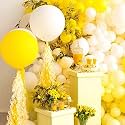 ITAF Birthday Lemon &amp; White Pastel Balloons For Birthday/Anniversary/Engagement/Wedding/Baby Shower/Farewell/Any Special Event Theme Party Decoration - Pack of 50