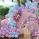ITAF Blue &amp; Purple Pastel Balloons For Birthday/Anniversary/Engagement/Wedding/Baby Shower/Farewell/Any Special Event Theme Party Decoration - Pack of 50