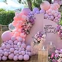 ITAF Pink &amp; Purple Pastel Balloons For Birthday/Anniversary/Engagement/Wedding/Baby Shower/Farewell/Any Special Event Theme Party Decoration - Pack of 50