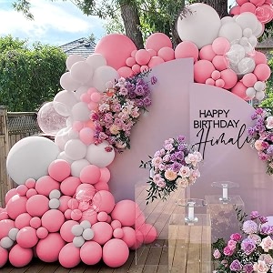 itaf pink amp white pastel balloons for birthdayanniversaryengagementweddingbaby showerfarewellany special event theme party decoration - pack of 50