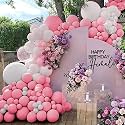 ITAF Pink &amp; White Pastel Balloons For Birthday/Anniversary/Engagement/Wedding/Baby Shower/Farewell/Any Special Event Theme Party Decoration - Pack of 50