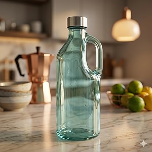Italian Tempered Glass Milk Bottle Water Bottle