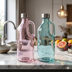 Italian Tempered Glass Milk Bottle Water Bottle