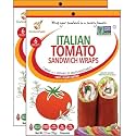 Italian Tomato Sandwich Wraps (Two-Pack) – Vegan, Gluten-Free, Low-Carb Wraps Infused with Italian Herbs – Non-GMO, Plant-Based, Keto-Friendly Bread Alternative
