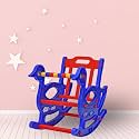 ITALICA Baby Rocker Plastic Chair for Kids/Glossy Finish Baby Plastic Chair/Rocker and Bouncer with Backrest | Suitable for Indoor & Outdoor (9612, Red-Blue, Set of 1 Chair, BN)