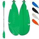 iTAOSTAR Adjustable Kayak Paddle, Aluminum Shaft and PP Blade, Floating Kayaking Oars with Anti-Freeze Grip &amp; Drip Rings, 2-Piece Lightweight Oar for Kayak Canoe Fishing – 225-235 cm (88.6-92.5 in)