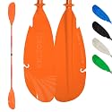iTAOSTAR Adjustable Kayak Paddle, Aluminum Shaft and PP Blade, Floating Kayaking Oars with Anti-Freeze Grip &amp; Drip Rings, 2-Piece Lightweight Oar for Kayak Canoe Fishing – 225-235 cm (88.6-92.5 in)