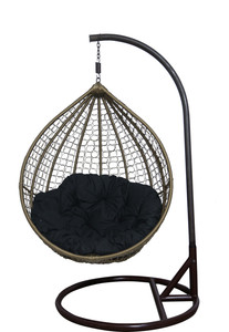 itaws hanging swing chair with stand include soft fluffy cushion pillow iron hammock