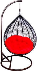itaws hanging swing chair with stand include soft fluffy cushion pillow iron hammock