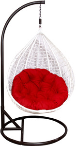 itaws hanging swing chair with stand include soft fluffy cushion pillow iron hammock white red diydo-it-yourself
