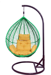 itaws hanging swing chair with stand include soft fluffy cushion pillow iron hammock
