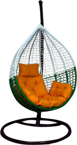 itaws hanging swing chair with stand include soft fluffy cushion pillow iron hammock white green yellow diydo-it-yourself
