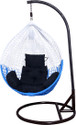 itaws Hanging Swing Chair With Stand Include Soft Fluffy Cushion Pillow Iron Hammock (White, Blue, Black, DIY(Do-It-Yourself))