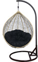 itaws Hanging Swing Chair With Stand Include Soft Fluffy Cushion Pillow Iron Hammock
