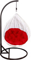 itaws Hanging Swing Chair With Stand Include Soft Fluffy Cushion Pillow Iron Hammock (White, Red, DIY(Do-It-Yourself))