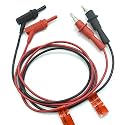 ITECH 10A Alligator Clip - Banana Plug Test Lead for Lab Power Supply Electronic Load A Pair of Red and Black Test Line IT-E30110-AB 1m