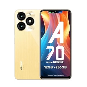 itel a70 4gb ram 256gb rom upto 12gb ram with memory fusion  13mp dual rear camera amp 8mp front camera  5000mah with type-c  dynamic bar  side fingerprint  octa-core processor  brilliant gold