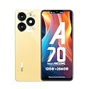 itel A70 (4GB RAM, 256GB ROM) Upto 12GB RAM with Memory Fusion | 13MP Dual Rear Camera &amp; 8MP Front Camera | 5000mAh with Type-C | Dynamic Bar | Side Fingerprint | Octa-Core Processor | Brilliant Gold