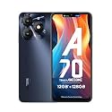 itel A70 (4GB RAM, 128GB ROM) Upto 12GB RAM with Memory Fusion | 13MP Dual Rear Camera &amp; 8MP Front Camera | 5000mAh with Type-C | Dynamic Bar | Side Fingerprint | Octa-Core Processor | Starlish Black